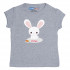 Grey Half Sleeve Girls Pyjama  - Bunny 